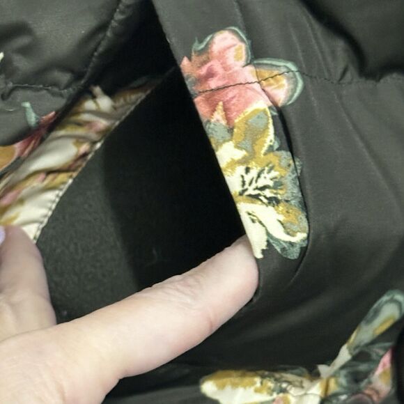 Lands End Womens Size 3x Plus Flower Duck Down Fill Insulated Puffer Vest Jacket - Picture 5 of 10